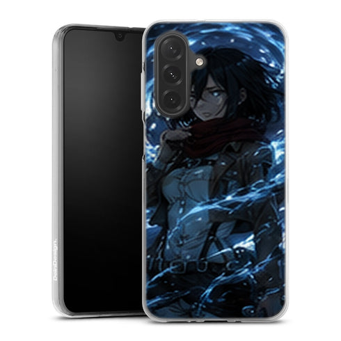 Coque Samsung A27 5G Mikasa Ackerman Tourbillon Bleu Attaque des Titans - coque Samsung A27 5G Attaque des Titans