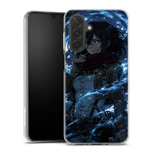 Coque Samsung A27 5G Mikasa Ackerman Tourbillon Bleu Attaque des Titans - coque Samsung A27 5G Attaque des Titans