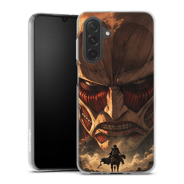 Coque Samsung A27 5G Shingeki no Kyojin Face au Colossal - coque Samsung A27 5G Attaque des Titans