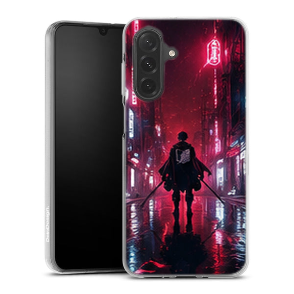 Coque Samsung A27 5G Shingeki no Kyojin Rue Neon Rouge - coque Samsung A27 5G Attaque des Titans