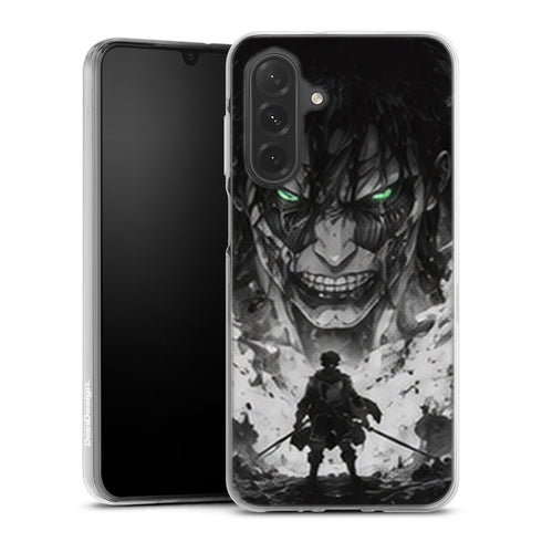 Coque Samsung A27 5G Shingeki no Kyojin Titan Noir et Blanc - coque Samsung A27 5G Attaque des Titans