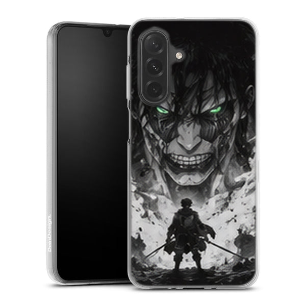 Coque Samsung A27 5G Shingeki no Kyojin Titan Noir et Blanc - coque Samsung A27 5G Attaque des Titans