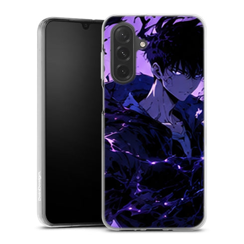 Coque Samsung A27 5G Solo Leveling 03 Sung Jinwoo Profil Violet - coque Samsung A27 5G Solo Leveling