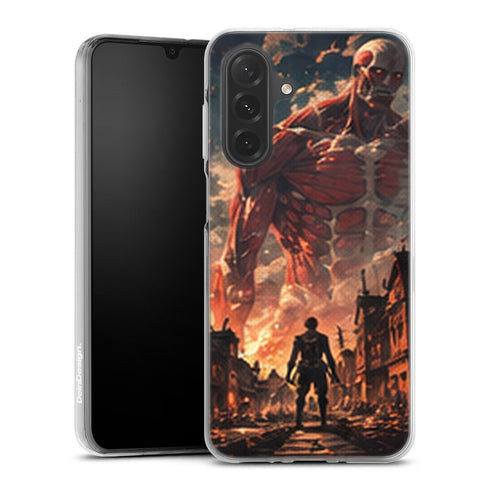 Coque Samsung A27 5G Titan Colossal Ville en Flammes Edition Limitee - coque Samsung A27 5G Attaque des Titans