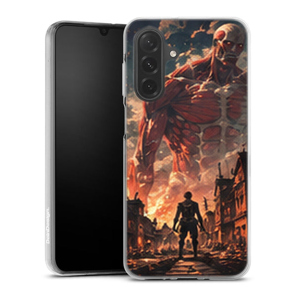 Coque Samsung A27 5G Titan Colossal Ville en Flammes Edition Limitee - coque Samsung A27 5G Attaque des Titans