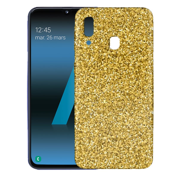 Coque samsung a40 a paillette Gold En Silicone