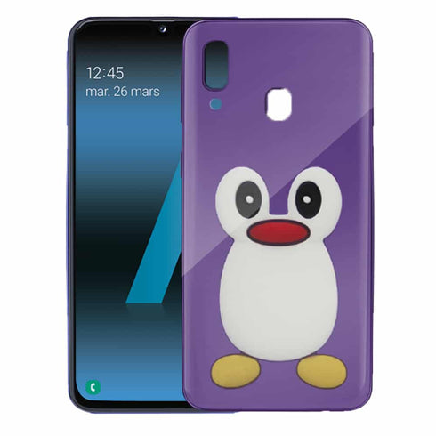 Coque Plexi A40 Pingouin Violet
