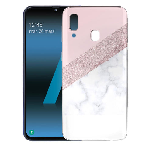 Coque Plexi Rose Marbre pour Galaxy A40
