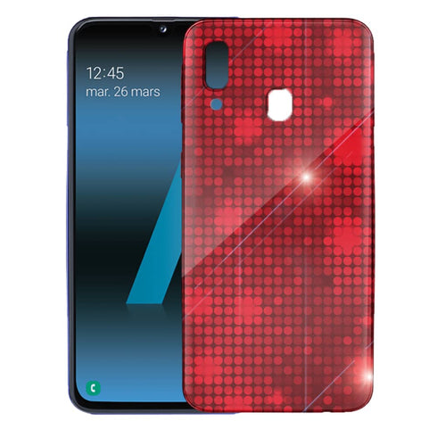 Coque Plexi rouge a Strass pour téléphone A40