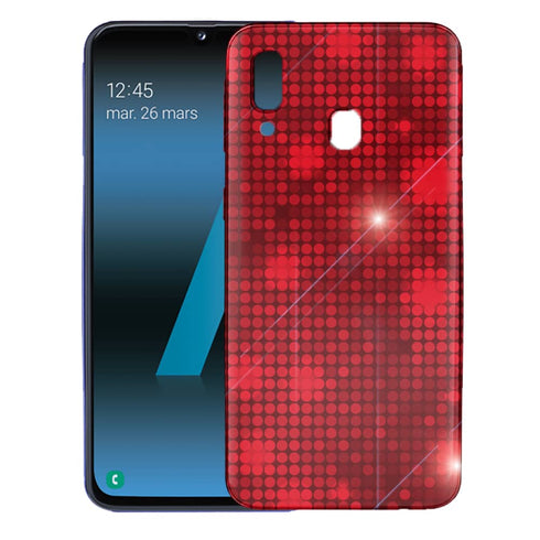 Coque samsung a40 rouge a strass