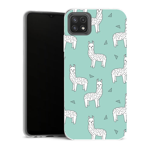 Coque Samsung Galaxy A22 5G Aesthetic Alpaga Menthe - MaCoquePerso