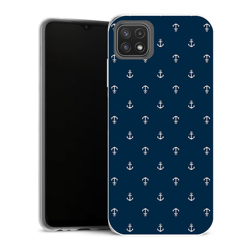 Coque Samsung Galaxy A22 5G Aesthetic Ancre Marine BLeu - MaCoquePerso
