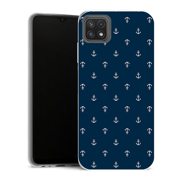Coque Samsung Galaxy A22 5G Aesthetic Ancre Marine BLeu - MaCoquePerso