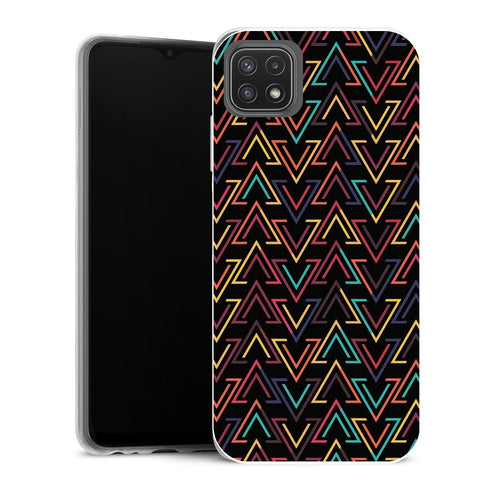 Coque Samsung Galaxy A22 5G Aesthetic Arc en ciel triangle géométrique - MaCoquePerso