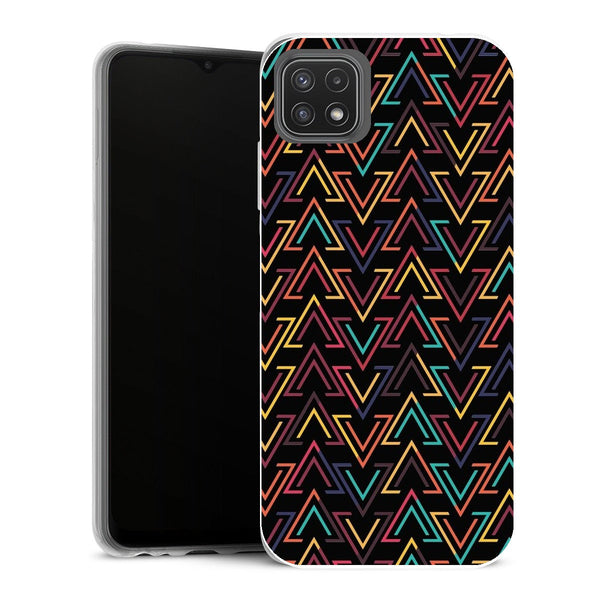 Coque Samsung Galaxy A22 5G Aesthetic Arc en ciel triangle géométrique - MaCoquePerso