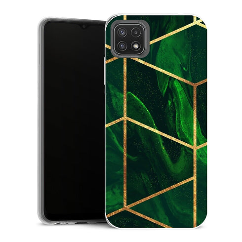 Coque Samsung Galaxy A22 5G Aesthetic Art géométrique vert - MaCoquePerso