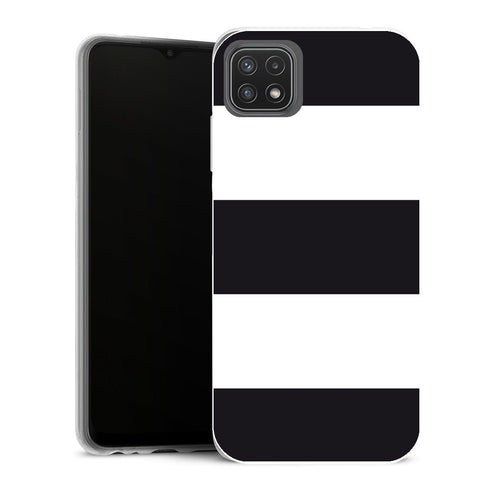 Coque Samsung Galaxy A22 5G Aesthetic Bandes Noires - MaCoquePerso