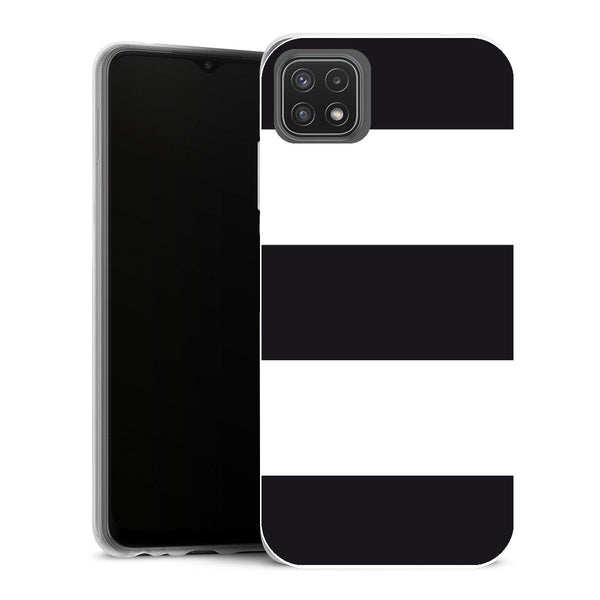 Coque Samsung Galaxy A22 5G Aesthetic Bandes Noires - MaCoquePerso