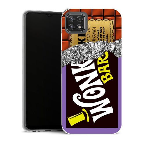 Coque Samsung Galaxy A22 5G Aesthetic Billet d'or de Wonka au chocolat - MaCoquePerso