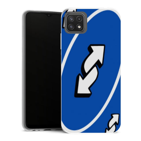 Coque Samsung Galaxy A22 5G Aesthetic Blue Uno Reverse Carte - MaCoquePerso
