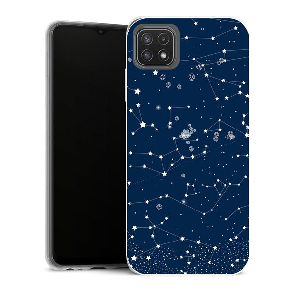 Coque Samsung Galaxy A22 5G Aesthetic Carte étoile bleu foncé - MaCoquePerso