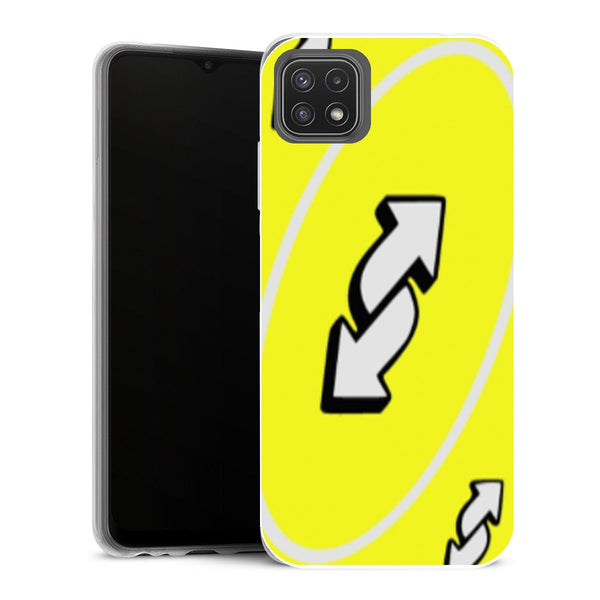 Coque Samsung Galaxy A22 5G Aesthetic Carte inversée jaune Uno - MaCoquePerso
