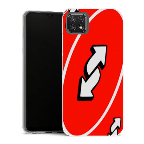 Coque Samsung Galaxy A22 5G Aesthetic Carte inversée rouge Uno - MaCoquePerso