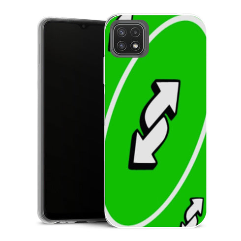Coque Samsung Galaxy A22 5G Aesthetic Carte inversée verte Uno - MaCoquePerso