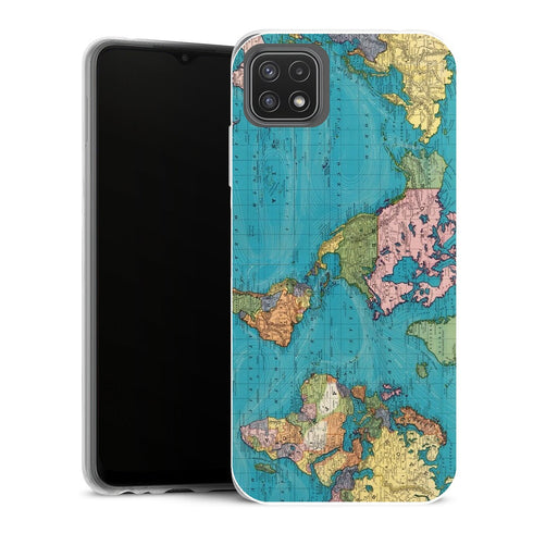 Coque Samsung Galaxy A22 5G Aesthetic Carte vintage du monde (1897) - MaCoquePerso