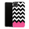 Coque Samsung Galaxy A22 5G Aesthetic Chevrons et rose - MaCoquePerso