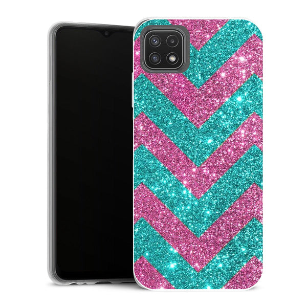 Coque Samsung Galaxy A22 5G Aesthetic Chevrons Strass - MaCoquePerso