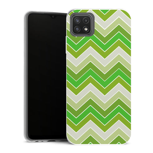 Coque Samsung Galaxy A22 5G Aesthetic Chevrons Vert - MaCoquePerso