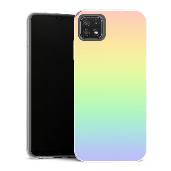 Coque Samsung Galaxy A22 5G Aesthetic Dégradé arc en ciel pastel - MaCoquePerso