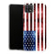 Coque Samsung Galaxy A22 5G Aesthetic Drapeau USA rouge bleu faux scintille paillettes - MaCoquePerso