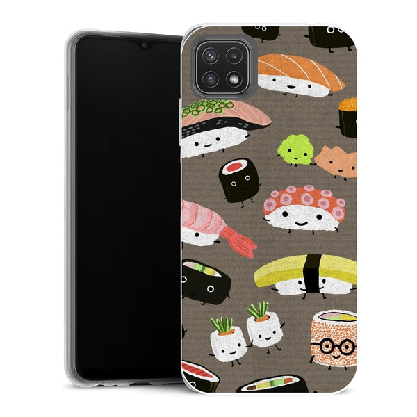 Coque Samsung Galaxy A22 5G Aesthetic Fête de sushi kawaii - MaCoquePerso
