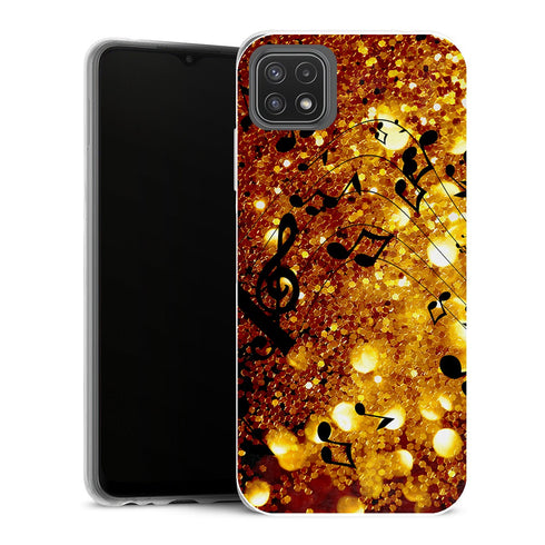 Coque Samsung Galaxy A22 5G Aesthetic golden music - MaCoquePerso