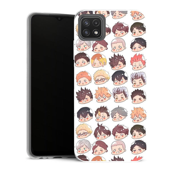 Coque Samsung Galaxy A22 5G Aesthetic Haikyuu chibi heads - MaCoquePerso