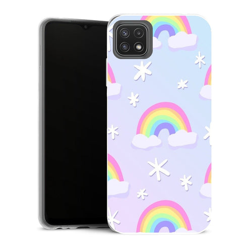 Coque Samsung Galaxy A22 5G Aesthetic Joyeux Pastel Rainbows - MaCoquePerso
