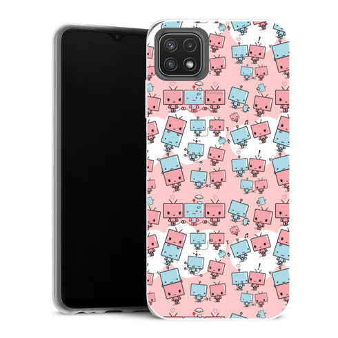 Coque Samsung Galaxy A22 5G Aesthetic Kawai Robots - MaCoquePerso