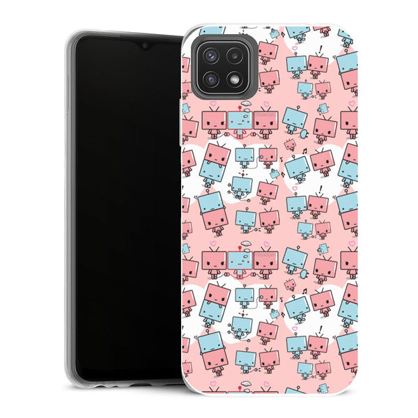 Coque Samsung Galaxy A22 5G Aesthetic Kawai Robots - MaCoquePerso