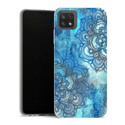 Coque Samsung Galaxy A22 5G Aesthetic Mandala Blue Lost - MaCoquePerso