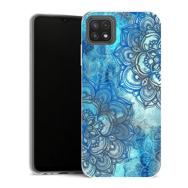 Coque Samsung Galaxy A22 5G Aesthetic Mandala Blue Lost - MaCoquePerso