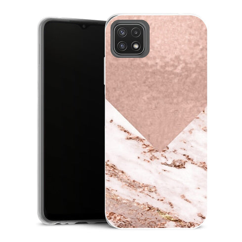 Coque Samsung Galaxy A22 5G Aesthetic Marbre rose chaud rose pastel - MaCoquePerso