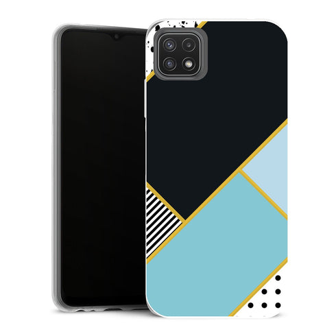 Coque Samsung Galaxy A22 5G Aesthetic minimal blue style - MaCoquePerso