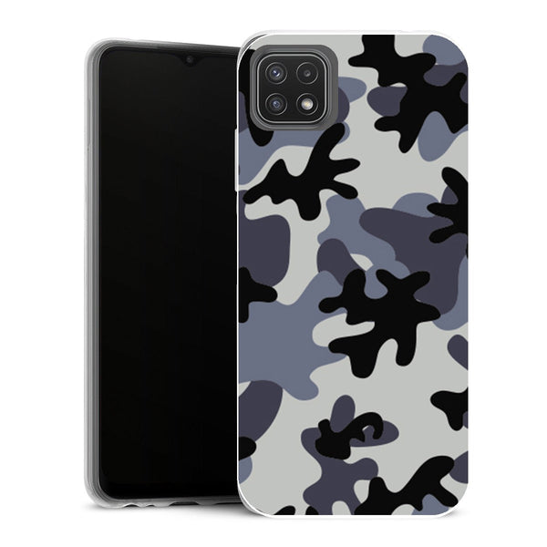 Coque Samsung Galaxy A22 5G Aesthetic Motif de camouflage noir - MaCoquePerso