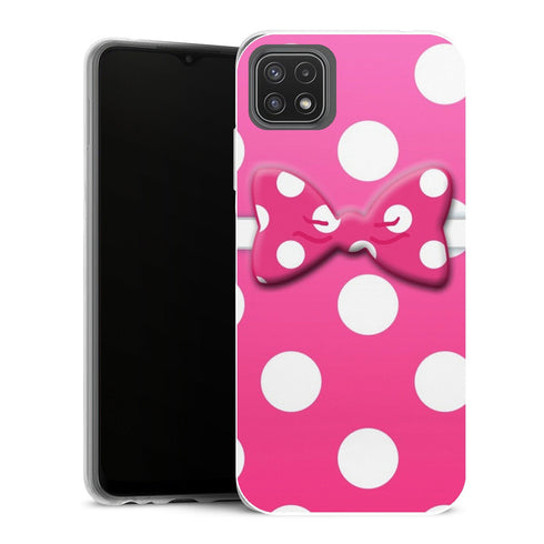 Coque Samsung Galaxy A22 5G Aesthetic Noeud rose - MaCoquePerso