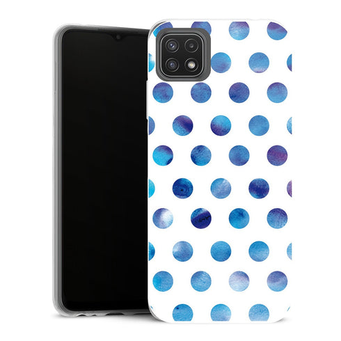 Coque Samsung Galaxy A22 5G Aesthetic Pois Bleu Espace - MaCoquePerso