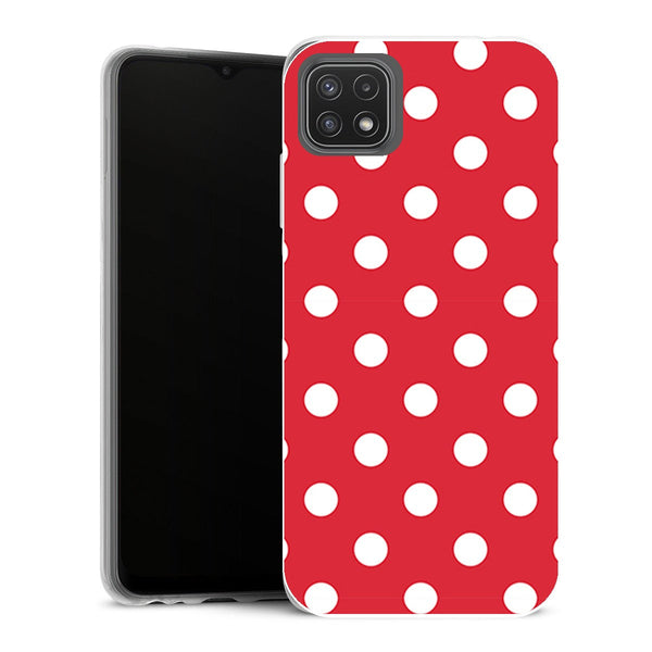 Coque Samsung Galaxy A22 5G Aesthetic Pois Rouge - MaCoquePerso