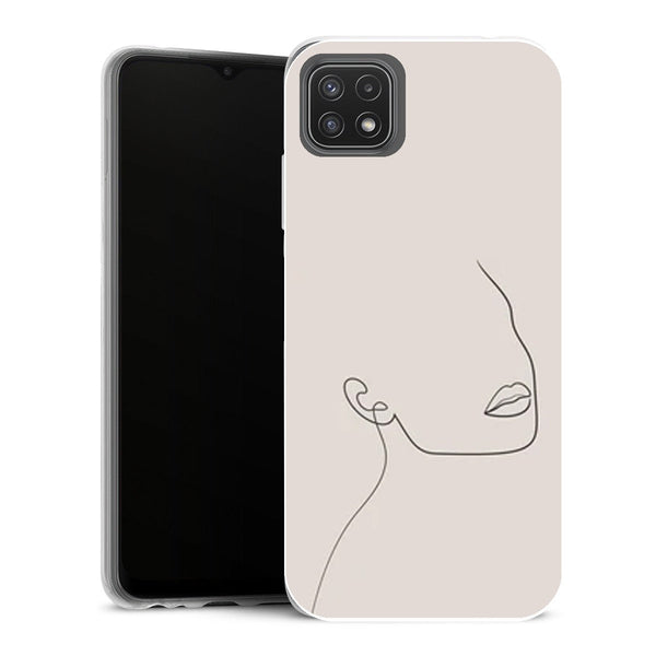 Coque Samsung Galaxy A22 5G Aesthetic Portrait pastel beige 1810892752 - MaCoquePerso