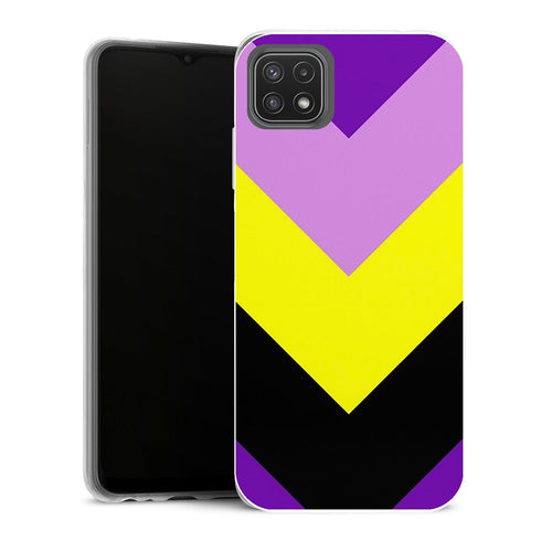 Coque Samsung Galaxy A22 5G Aesthetic Purple Chevrons - MaCoquePerso